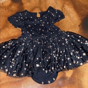 3/6 month black dress onesie